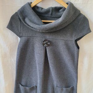 Cowl Neck Dress in Grey